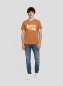 T-shirt manches courtes regular orange coton