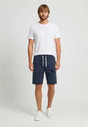 Short regular bleu marine molleton coton polyester KASIUS