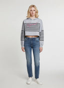 Sweat à capuche regular gris coton KAT