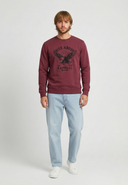 Sweat col rond bordeaux KIEL