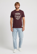 T-shirt bordeaux en coton KIGA