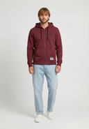 Sweat zippé bordeaux KOBY