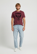 T-shirt bordeaux en coton KOLDING