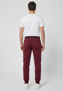 Jogging regular rouge bordeaux molleton coton polyester