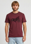 T-shirt manches courtes regular rouge bordeaux coton