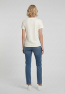 T-shirt manches courtes slim blanc cassé coton stretch KRAK