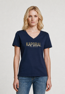 T-shirt bleu marine en coton KREW