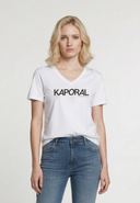 T-shirt blanc en coton KREW