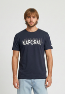 T-shirt manches courtes regular bleu marine coton KUTRA