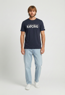 T-shirt manches courtes regular bleu marine coton KUTRA