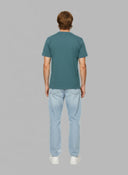 T-shirt manches courtes regular bleu vif coton