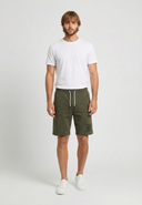 Short regular khaki molleton coton polyester