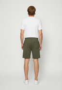 Short regular khaki molleton coton polyester