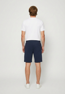 Short regular bleu marine molleton coton polyester