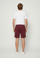 Short regular rouge bordeaux molleton coton polyester