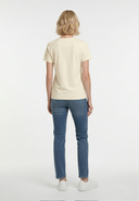 LIA Slim Fit Stretch Cotton Short-Sleeve T-Shirt - Cream