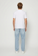 T-shirt manches courtes slim blanc coton stretch