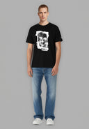 T-shirt manches courtes regular noir coton