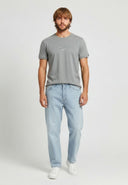 T-shirt manches courtes regular gris mélangé coton