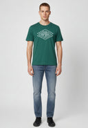 T-shirt manches courtes regular vert coton