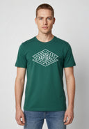 T-shirt manches courtes regular vert coton