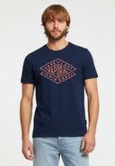 T-shirt manches courtes regular bleu marine coton