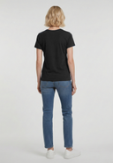 T-shirt manches courtes slim noir coton stretch JASIC