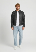 Veste noire en cuir PAUL, homme – vue 1