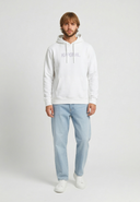Sweat à capuche regular blanc coton polyester POWEL