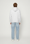 Sweat à capuche regular blanc coton polyester POWEL