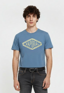 RAZ Regular Fit Cotton Short-Sleeve T-Shirt - Rustic Blue