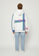 Sweat à capuche regular blanc coton polyester REGAN