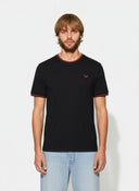 T-shirt manches courtes regular noir coton ROLL