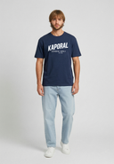 RYZZ Slim Fit Stretch Cotton Short-Sleeve T-Shirt - Navy