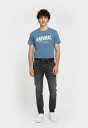 RYZZ Slim Fit Stretch Cotton Short-Sleeve T-Shirt - Sky Blue