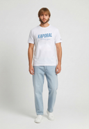 RYZZ Slim Fit Stretch Cotton Short-Sleeve T-Shirt - White