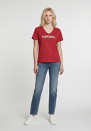 T-shirt manches courtes slim rouge coton stretch SELIV
