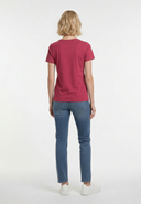 T-shirt manches courtes slim rouge coton stretch SELOR