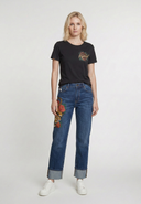 T-shirt noir en coton KYRIA