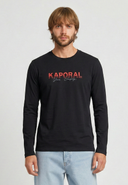 T-shirt manches longues regular noir coton