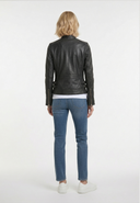 Veste noire en cuir TIFENN, femme – vue 3