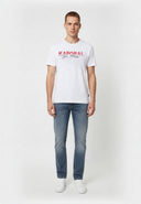 TIMEO Regular Fit Cotton Short-Sleeve T-Shirt - White
