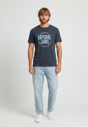 TYLER Regular Fit Cotton Short-Sleeve T-Shirt - Navy