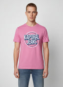 T-shirt manches courtes regular rose coton