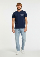 VADI Regular Fit Cotton Short-Sleeve T-Shirt - Navy