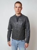 VILLY Leather Jacket - Vintage Black