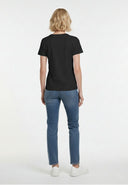 T-shirt manches courtes slim noir coton stretch FARO