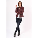Veste bordeaux en cuir ARYA