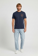 T-shirt manches courtes regular bleu marine coton