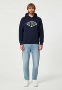 BENNI Regular Fit Cotton-Polyester Hoodie - Navy